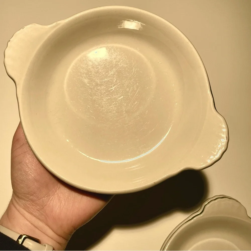 Vtg Hall Green White 6
